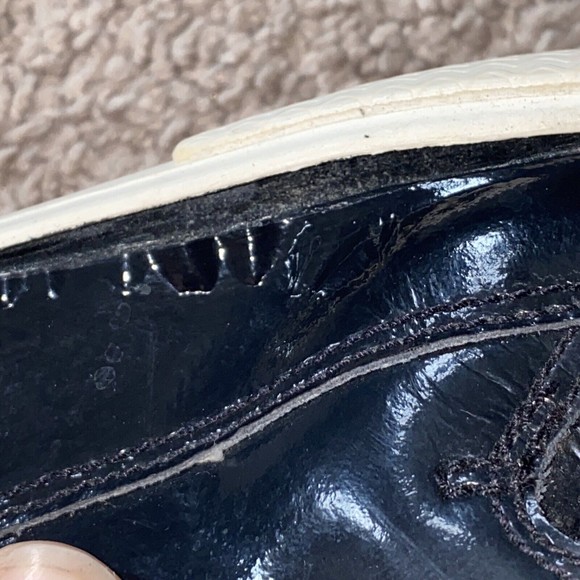 Nike Air Jordan Men’s Grown BLack Sail Patent Leather Retro Size 9 See Desc - Picture 9 of 10